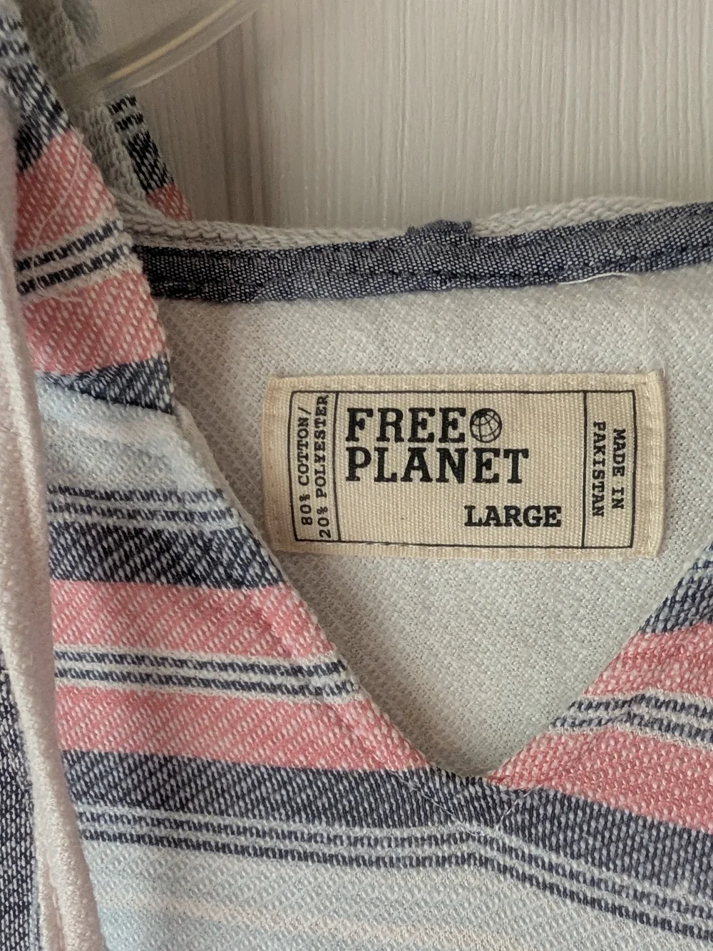 Free Planet Striped Pullover Hoodie - Picture 2 of 11